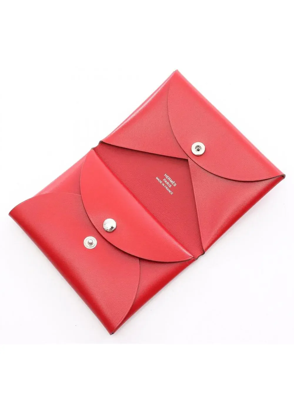 Hermes Calvi Duo Coin Wallet W Box Calf #300291H68B